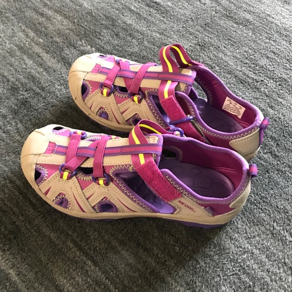 Merrell Girls' Water Sandals - Purple/Pink Multi - Size 4 - Picture 10 of 10